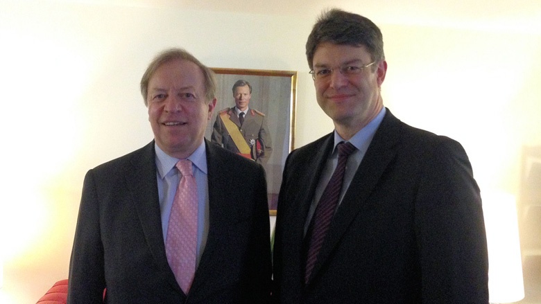 Patrick Schnieder trifft luxemburgischen Botschafter Georges Santer