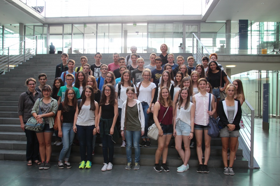 Schulklasse des St. Matthias-Gymnasiums Gerolstein, 16.07.15